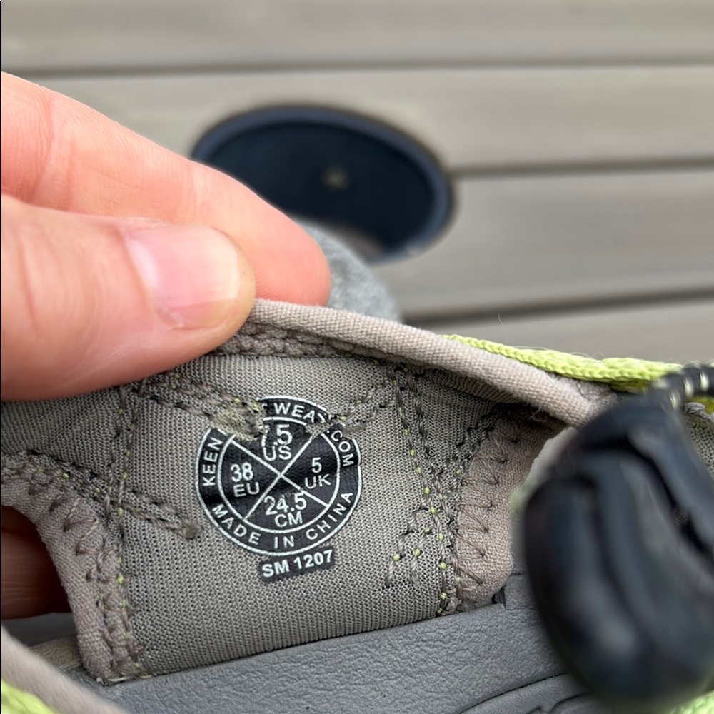 Keen Gray and Green Sport Sandals with Rubber Toe Protection - Picture 3 of 4